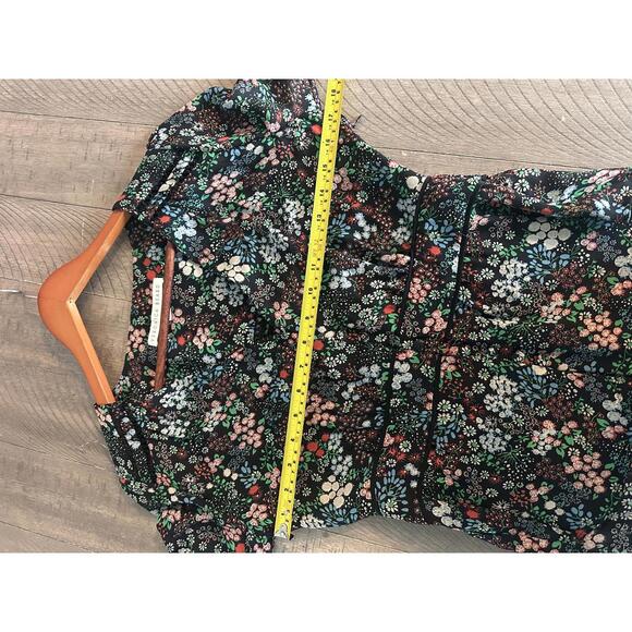 Veronica Beard 100% Silk Ripley Ruched Floral Blouse - Picture 11 of 15